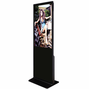 Smart Media KIO-49K visualizzatore di messaggi Design totem 124,5 cm (49") LCD 4K Ultra HD Nero Touch screen Processore integrato Windows 10 Pro