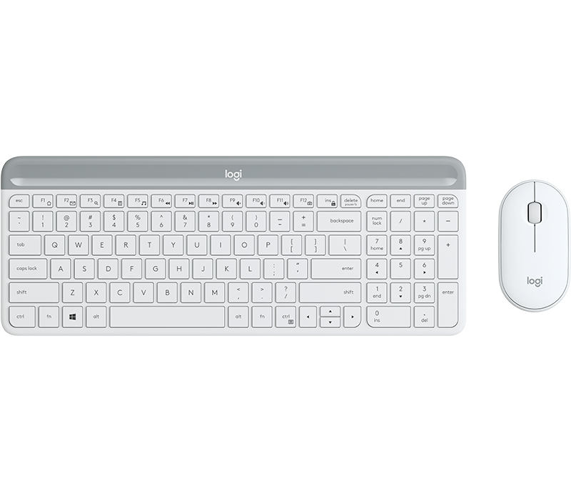 Logitech 920-009189 tastiera Mouse incluso Universale RF Wireless QWERTZ Tedesco Bianco immagine principale Logitech 920-009205 tastiera Mouse incluso Universale RF Wireless QWERTY US International Bianco