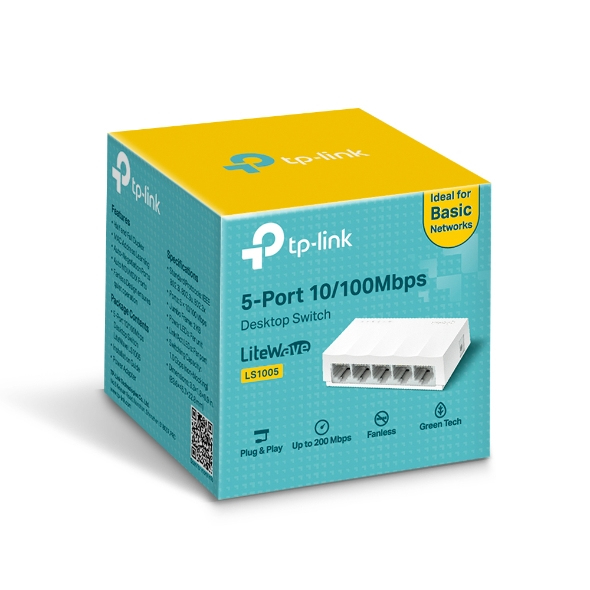 TP-Link LS1005 switch di rete Non gestito Fast Ethernet (10/100) Bianco
