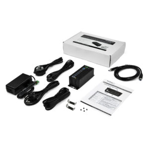 StarTech.com Hub USB a 7 porte con adattatore di alimentazione - Protezione contro le sovratensioni - Hub di trasferimento dati USB 3.0 industriale in metallo - Montaggio su guida DIN, a parete o su scrivania - Hub USB 3.1 Gen 1 ad alta velocità da 5 Gbps