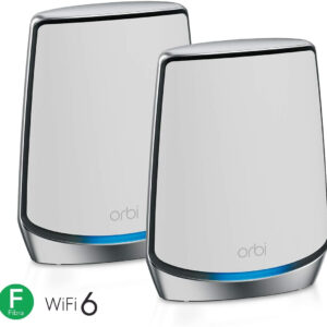 NETGEAR Orbi RBK852 AX6000 WiFi 6 Mesh System Banda tripla (2.4 GHz/5 GHz/5 GHz) Wi-Fi 6 (802.11ax) Grigio, Bianco 8 Interno
