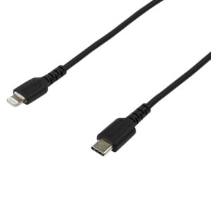 StarTech.com Cavo durevole da USB-C a Lightning da 2m nero - Cavo di alimentazione/sincronizzazione in Fibra aramidica robusta per impieghi intensivi da USB tipo C a Lightening - Certificato Apple MFi per iPad/iPhone 12 immagine principale StarTech.com Cavo durevole da USB-C a Lightning da 2m nero - Cavo di alimentazione/sincronizzazione in Fibra aramidica robusta per impieghi intensivi da USB tipo C a Lightening - Certificato Apple MFi per iPad/iPhone 12