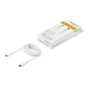 StarTech.com Cavo durevole da USB-C a Lightning da 2m bianco - Cavo di alimentazione/sincronizzazione in Fibra aramidica robusta per impieghi intensivi da USB tipo C a Lightening - Certificato Apple MFi per iPad/iPhone 12 immagine gallery 5 StarTech.com Cavo durevole da USB-C a Lightning da 2m bianco - Cavo di alimentazione/sincronizzazione in Fibra aramidica robusta per impieghi intensivi da USB tipo C a Lightening - Certificato Apple MFi per iPad/iPhone 12