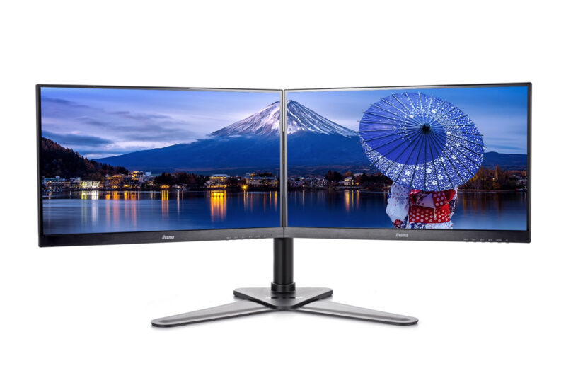 iiyama DS1002D-B1 Supporti a parete per TV 76,2 cm (30") Scrivania Nero