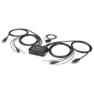 StarTech.com Switch DisplayPort KVM 4K a 60 Hz e 2 porte con cavi integrati immagine principale StarTech.com Switch DisplayPort KVM 4K a 60 Hz e 2 porte con cavi integrati
