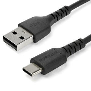 StarTech.com Cavo di Ricarica USB-A a USB-C da 2m - Resistente Cavetto USB-C di Ricarica Veloce e Sync da USB 2.0 a USB Type C 3A - Rivestimento in TPE e Fibra Aramidica M/M Nero - Samsung S10, Ipad Pro, Pixel immagine principale StarTech.com Cavo di Ricarica USB-A a USB-C da 1m - Resistente cavetto USB-C di Ricarica Veloce e Sync da USB 2.0 a USB Type C 3A - Rivestimento in TPE e Fibra Aramidica M/M Nero - Samsung S10, Ipad Pro, Pixel