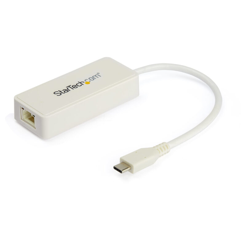 StarTech.com Adattatore Ethernet USB C con porta USB A - Adattatore di rete NIC USB 3.0/USB 3.1 Tipo C a RJ45 - Convertitore USB C a RJ45 1GB - Compatibile TB3/Macbook/Chomebook - Bianco immagine principale StarTech.com Adattatore Ethernet USB C con porta USB A - Adattatore di rete NIC USB 3.0/USB 3.1 Tipo C a RJ45 - Convertitore USB C a RJ45 1GB - Compatibile TB3/Macbook/Chomebook - Bianco