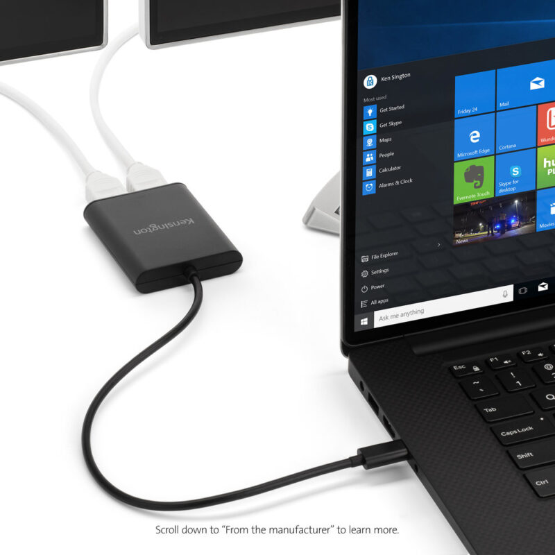 Kensington Adattatore video da USB-C a DisplayPort 1.2 doppio immagine gallery 8 Kensington Adattatore video da USB-C a DisplayPort 1.2 doppio