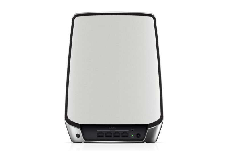 NETGEAR Orbi RBS850 AX6000 WiFi 6 Mesh Sattelite Banda tripla (2.4 GHz/5 GHz/5 GHz) Wi-Fi 6 (802.11ax) Grigio, Bianco 4 Interno