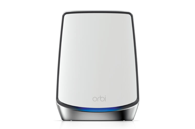 NETGEAR Orbi RBS850 AX6000 WiFi 6 Mesh Sattelite Banda tripla (2.4 GHz/5 GHz/5 GHz) Wi-Fi 6 (802.11ax) Grigio, Bianco 4 Interno