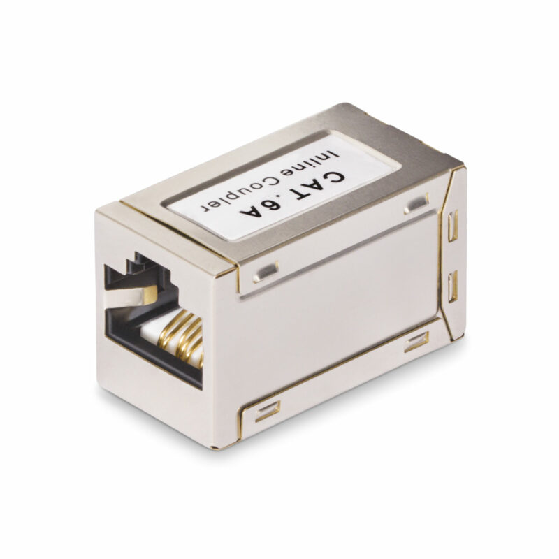 StarTech.com Accoppiatore RJ45 schermato, accoppiatore Cat6a in linea, pinout da femmina a femmina (F/F) T568B, estensione cavo Ethernet schermato