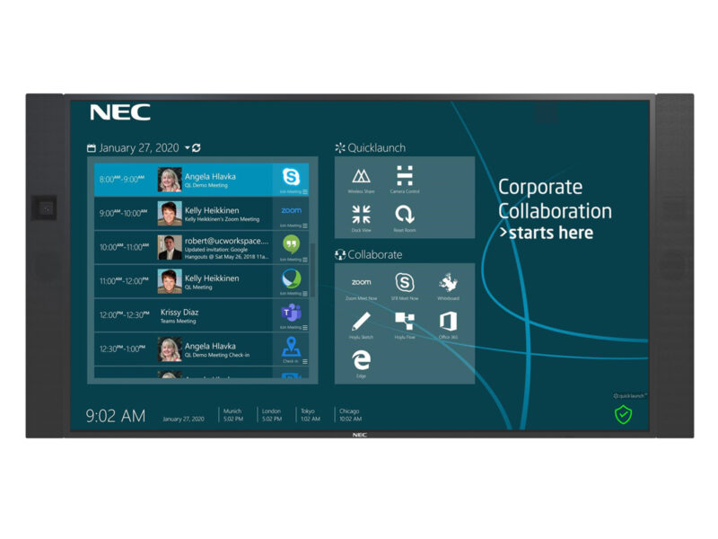 NEC InfinityBoard 2.1 QL sistema di conferenza Collegamento ethernet LAN Sistema di videoconferenza di gruppo immagine principale NEC InfinityBoard 2.1 QL sistema di conferenza Collegamento ethernet LAN Sistema di videoconferenza di gruppo