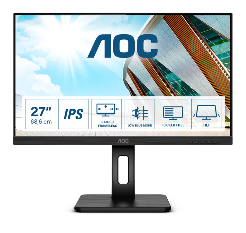AOC P2 27P2Q LED display 68,6 cm (27") 1920 x 1080 Pixel Full HD Nero immagine principale AOC P2 27P2Q LED display 68,6 cm (27") 1920 x 1080 Pixel Full HD Nero