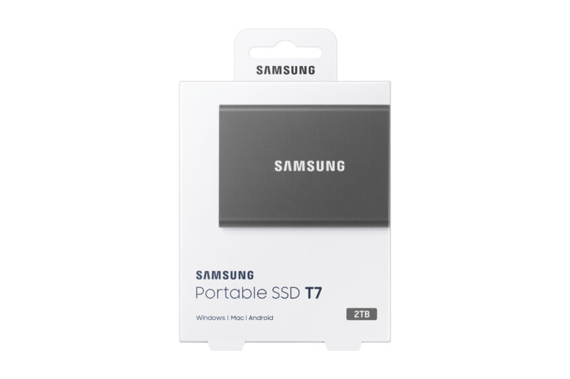 Samsung Portable SSD T7 2 TB USB tipo-C 3.2 Gen 2 (3.1 Gen 2) Grigio immagine gallery 8 Samsung Portable SSD T7 2 TB USB tipo-C 3.2 Gen 2 (3.1 Gen 2) Grigio