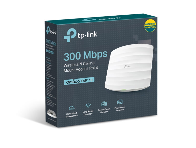TP-Link EAP110 punto accesso WLAN 300 Mbit/s Bianco Supporto Power over Ethernet (PoE)