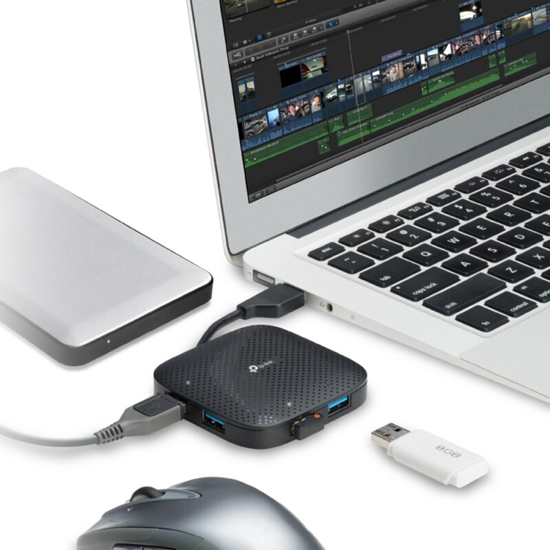 TP-Link UH400 hub di interfaccia USB 3.2 Gen 1 (3.1 Gen 1) Type-A 5000 Mbit/s Nero immagine gallery 4 TP-Link UH400 hub di interfaccia USB 3.2 Gen 1 (3.1 Gen 1) Type-A 5000 Mbit/s Nero