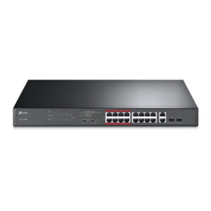 TP-Link TL-SL1218MP switch di rete Non gestito Fast Ethernet (10/100) Supporto Power over Ethernet (PoE) Nero immagine principale TP-Link TL-SL1218MP switch di rete Non gestito Fast Ethernet (10/100) Supporto Power over Ethernet (PoE) Nero