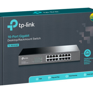 TP-Link TL-SG1016D switch di rete Non gestito L2 Gigabit Ethernet (10/100/1000) Nero