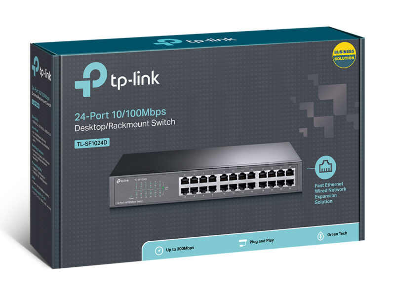 TP-Link TL-SF1024D switch di rete Non gestito Fast Ethernet (10/100) Grigio immagine gallery 4 TP-Link TL-SF1024D switch di rete Non gestito Fast Ethernet (10/100) Grigio