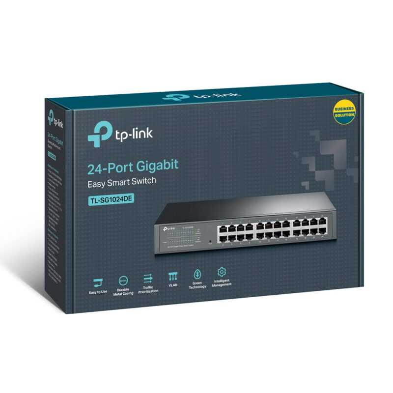 TP-Link TL-SG1024DE switch di rete Gestito L2 Gigabit Ethernet (10/100/1000) Nero immagine gallery 4 TP-Link TL-SG1024DE switch di rete Gestito L2 Gigabit Ethernet (10/100/1000) Nero