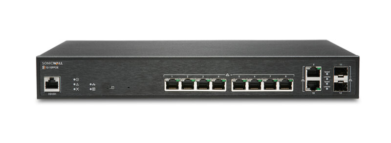SonicWall SWS12-10FPOE Gestito L2 Gigabit Ethernet (10/100/1000) Supporto Power over Ethernet (PoE) Nero