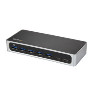 StarTech.com Hub USB-C a 7 porte - 5x USB-A + 2 USB-C - USB 3.0 - Hub Alimentato immagine principale StarTech.com Hub USB-C a 7 porte - 5x USB-A + 2 USB-C - USB 3.0 - Hub Alimentato