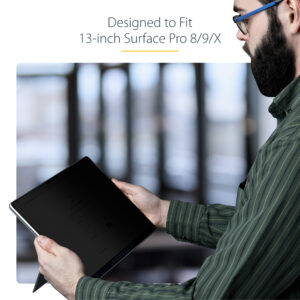 StarTech.com Filtro privacy a 4 posizioni per Surface Pro 8/9/X Laptop da 13", modalità verticale/orizzontale, abilitato al Touch, visione a +/-30°, blocca fino al 51% di luce blu, Antiriflesso