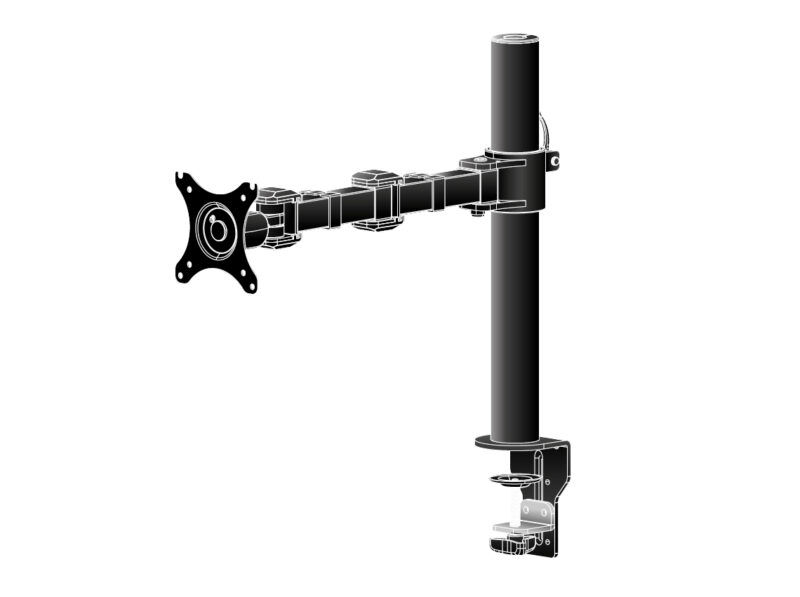 iiyama DS1001C-B1 Supporti a parete per TV 76,2 cm (30") Scrivania Nero