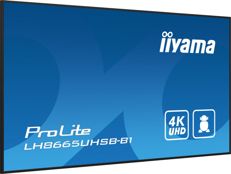 iiyama LH8665UHSB-B1 visualizzatore di messaggi Design chiosco 2,18 m (86") LED Wi-Fi 800 cd/m² 4K Ultra HD Nero Processore integrato Android 11 24/7