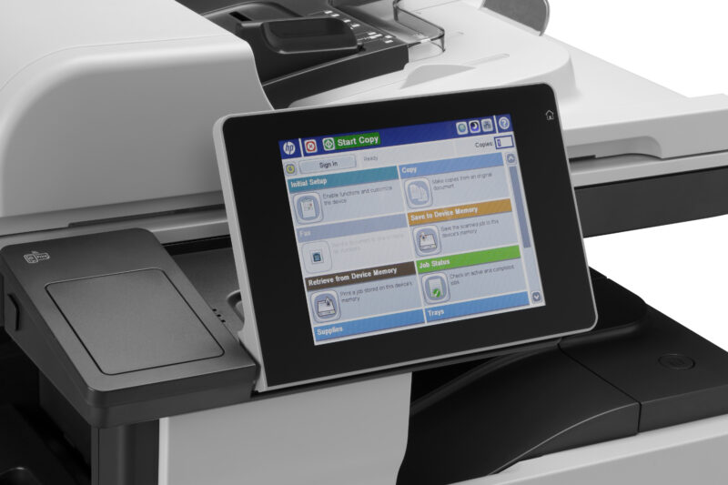 HP LaserJet Enterprise M725dn Multifunction Bianco e nero Stampante, Solo Ethernet; Fotocopiatrice, scanner