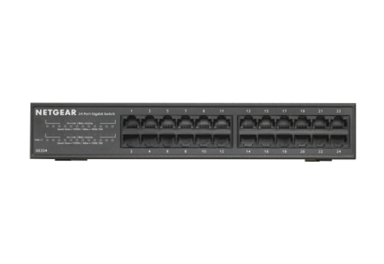 NETGEAR GS324 Non gestito Gigabit Ethernet (10/100/1000) Nero