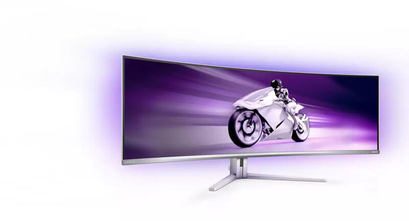 Philips Evnia 8000 49M2C8900L/00 Monitor PC 124,2 cm (48.9") 5120 x 1440 Pixel Dual QHD QD-OLED Bianco