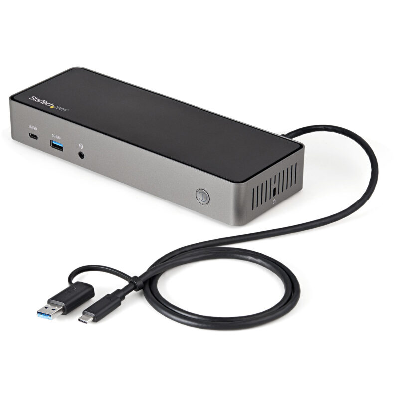 StarTech.com USB-C e USB-A Dock - Docking station universale triplo monitor DisplayPort e HDMI 4K 60Hz - 85W Power Delivery, Hub 6x USB, GbE, Audio - Docking station USB tipo C/USB 3.1 Gen 2 10Gbps immagine gallery 4 StarTech.com USB-C e USB-A Dock - Docking station universale triplo monitor DisplayPort e HDMI 4K 60Hz - 85W Power Delivery, Hub 6x USB, GbE, Audio - Docking station USB tipo C/USB 3.1 Gen 2 10Gbps