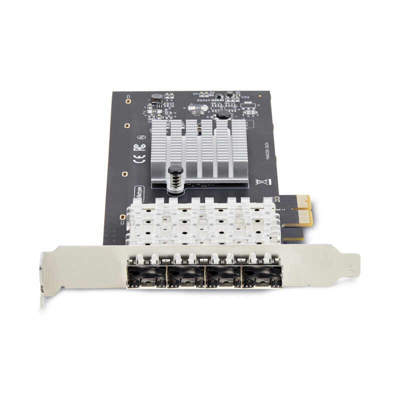 StarTech.com Scheda di rete SFP GbE a 4 porte, PCIe 2.0 x2 (compatibile x4, x8, x16), Controller Intel I350-AM4 4x 1GbE, 1000BASE rame/fibra ottica, NIC Gigabit Ethernet per desktop/server - Windows e Linux immagine gallery 3 StarTech.com Scheda di rete SFP GbE a 4 porte, PCIe 2.0 x2 (compatibile x4, x8, x16), Controller Intel I350-AM4 4x 1GbE, 1000BASE rame/fibra ottica, NIC Gigabit Ethernet per desktop/server - Windows e Linux
