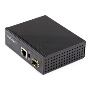 StarTech.com Media converter fibra a Ethernet 60W - Convertitore gigabit fibra ottica rame per uso industriale - PoE+ Media converter fibra multimodale/monomodale - SFP a RJ45 - IP-30 / - 40 to +75°C immagine principale StarTech.com Media converter fibra a Ethernet 60W - Convertitore gigabit fibra ottica rame per uso industriale - PoE+ Media converter fibra multimodale/monomodale - SFP a RJ45 - IP-30 / - 40 to +75°C