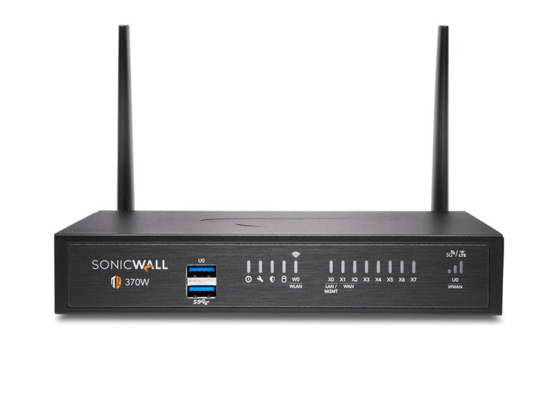 SonicWall TZ370W firewall (hardware) 3 Gbit/s immagine principale SonicWall TZ370W firewall (hardware) 3 Gbit/s