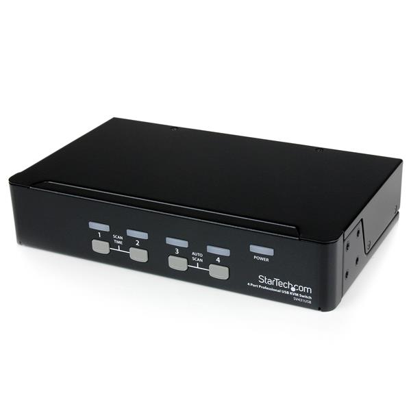 StarTech.com Switch KVM professionale VGA USB a 4 porte con hub immagine principale StarTech.com Switch KVM professionale VGA USB a 4 porte con hub