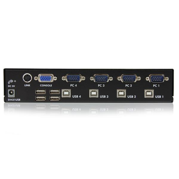 StarTech.com Switch KVM professionale VGA USB a 4 porte con hub immagine gallery 3 StarTech.com Switch KVM professionale VGA USB a 4 porte con hub