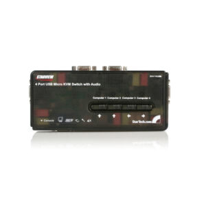 StarTech.com Kit Switch KVM USB con audio e cavi 4 porte, colore nero immagine principale StarTech.com Kit Switch KVM USB con audio e cavi 4 porte, colore nero