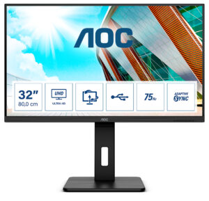 AOC P2 U32P2 Monitor PC 80 cm (31.5") 3840 x 2160 Pixel 4K Ultra HD LED Nero