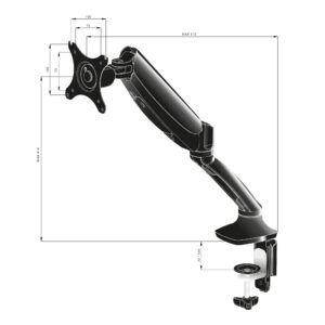iiyama DS3001C-B1 Supporti a parete per TV 68,6 cm (27") Scrivania Nero