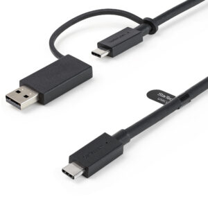 StarTech.com Cavo USB-C da 1 m con adattatore Dongle USB-A - Cavo ibrido 2-in-1 USB tipo C con USB-A - Da USB-C a USB-C (10Gbps/100W PD), da USB-A a USB-C (5Gbps) - Ideale per docking station ibride immagine principale StarTech.com Cavo USB-C da 1 m con adattatore Dongle USB-A - Cavo ibrido 2-in-1 USB tipo C con USB-A - Da USB-C a USB-C (10Gbps/100W PD), da USB-A a USB-C (5Gbps) - Ideale per docking station ibride