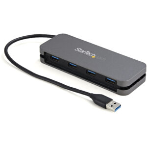 StarTech.com HB30AM4AB hub di interfaccia USB 3.2 Gen 1 (3.1 Gen 1) Type-A 5000 Mbit/s Nero, Grigio immagine principale StarTech.com HB30AM4AB hub di interfaccia USB 3.2 Gen 1 (3.1 Gen 1) Type-A 5000 Mbit/s Nero, Grigio
