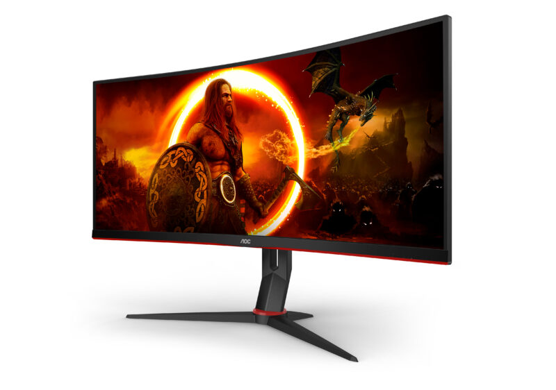 AOC G2 CU34G2XP Monitor PC 86,4 cm (34") 3440 x 1440 Pixel UltraWide Quad HD LED Nero, Rosso