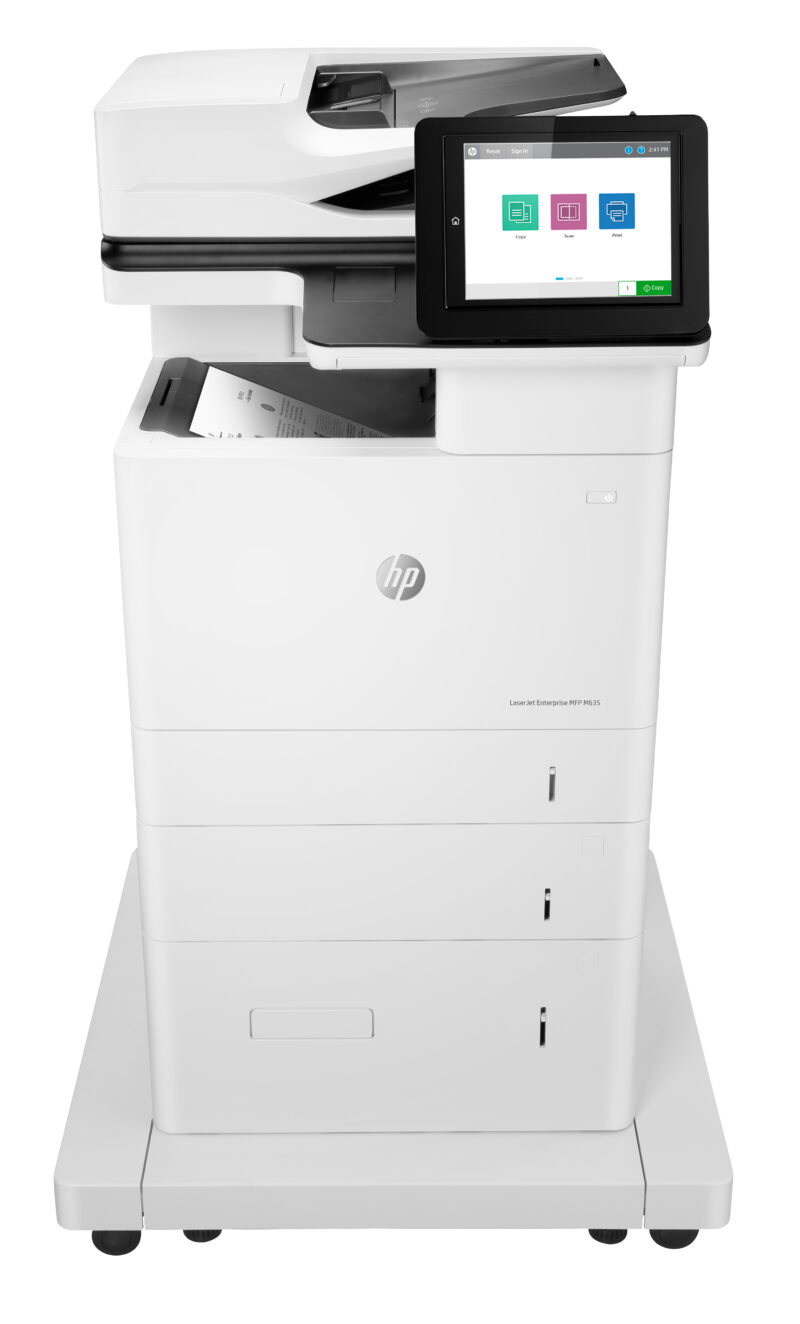 HP LaserJet Enterprise M636fh Multifunction Bianco e nero Stampante, Solo Ethernet; Fotocopiatrice, scanner
