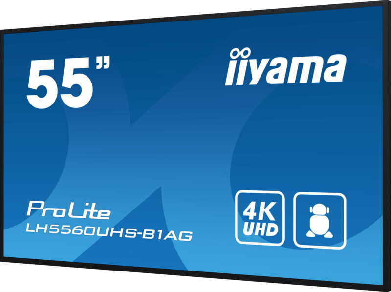 iiyama LH5560UHS-B1AG visualizzatore di messaggi Pannello A digitale 139,7 cm (55") LED Wi-Fi 500 cd/m² 4K Ultra HD Nero Processore integrato Android 11 24/7 immagine gallery 7 iiyama LH5560UHS-B1AG visualizzatore di messaggi Pannello A digitale 139,7 cm (55") LED Wi-Fi 500 cd/m² 4K Ultra HD Nero Processore integrato Android 11 24/7