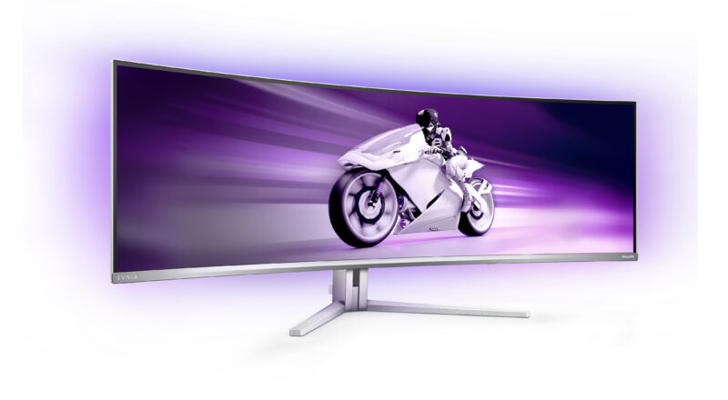 Philips Evnia 8000 49M2C8900L/00 Monitor PC 124,2 cm (48.9") 5120 x 1440 Pixel Dual QHD QD-OLED Bianco