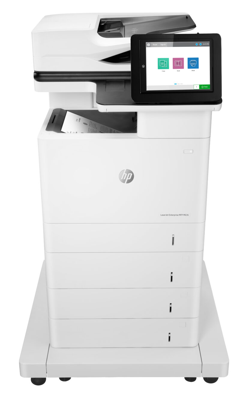 HP LaserJet Enterprise M636fh Multifunction Bianco e nero Stampante, Solo Ethernet; Fotocopiatrice, scanner