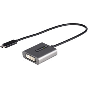 StarTech.com Adattatore USB C a DVI - Adattatore Dongle da USB-C a DVI-D 1920x1200p - USB Type C a DVI Display/Monitor - Convertitore video - Compatibile con Thunderbolt 3 - Cavo integrato da 30 cm immagine principale StarTech.com Adattatore USB C a DVI - Adattatore Dongle da USB-C a DVI-D 1920x1200p - USB Type C a DVI Display/Monitor - Convertitore video - Compatibile con Thunderbolt 3 - Cavo integrato da 30 cm