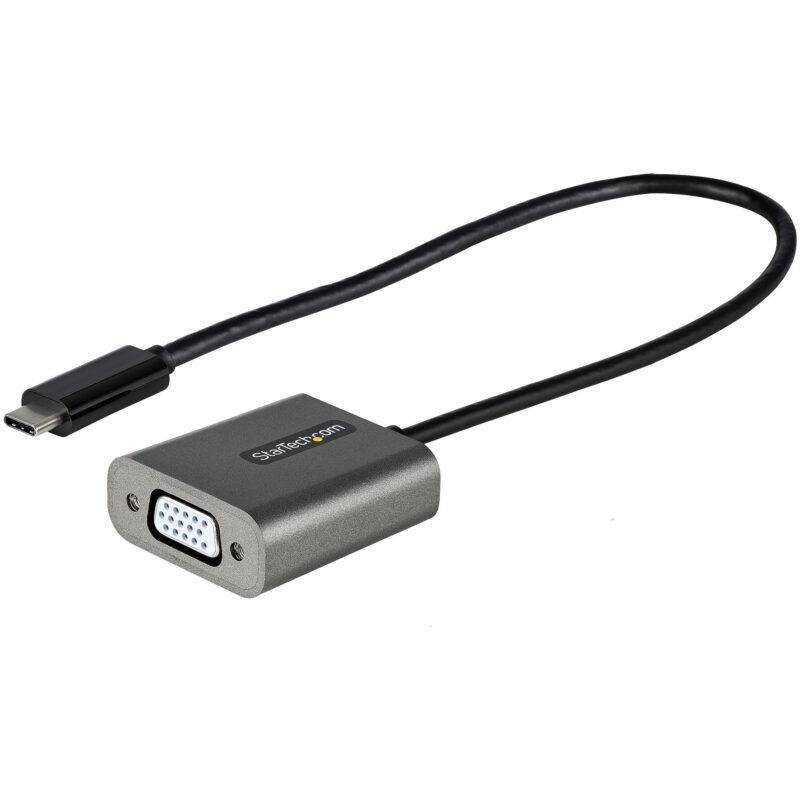 StarTech.com Adattatore USB C VGA - Adattatore Dongle da USB Type-C a VGA 1080p - Convertitore video da USB-C (modalità DP Alt) a monitor/display VGA - Compatibile con Thunderbolt 3 - Cavo lungo 30 cm immagine principale StarTech.com Adattatore USB C VGA - Adattatore Dongle da USB Type-C a VGA 1080p - Convertitore video da USB-C (modalità DP Alt) a monitor/display VGA - Compatibile con Thunderbolt 3 - Cavo lungo 30 cm